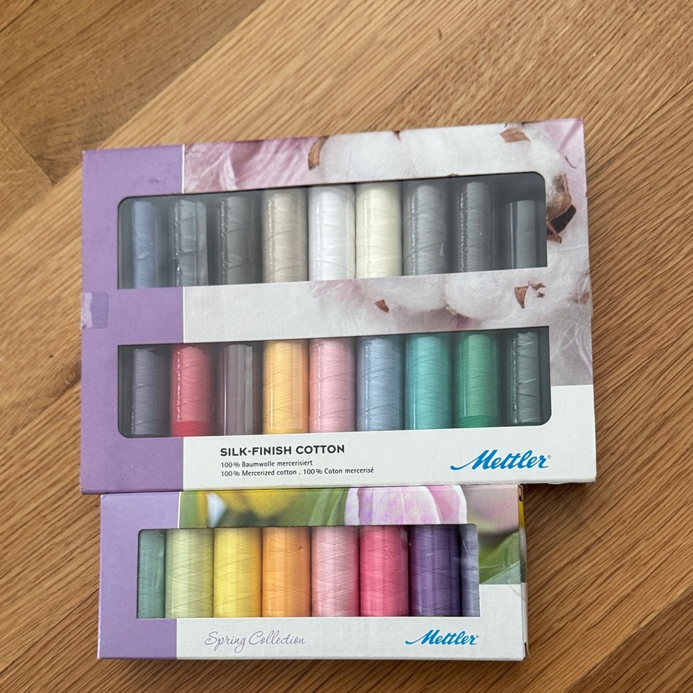New 2 Mettler Silk-Finish Cotton Thread Set